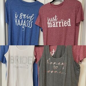 Getting Married Bundle! Wedding, Bride, Engaged T-Shirts Set/Lot bundle